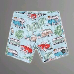 Psycho Tuna Classic Cars Swim Trunks Size Small New